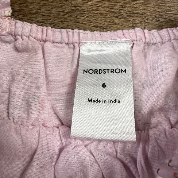 Nordstrom Girls Floral Sundress Lavender Sleeveless Ruffle Size 6 Back to School - Picture 6 of 10